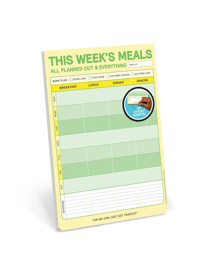 Knock Knock This Week's Meals Big & Sticky Notepads  - Image 2