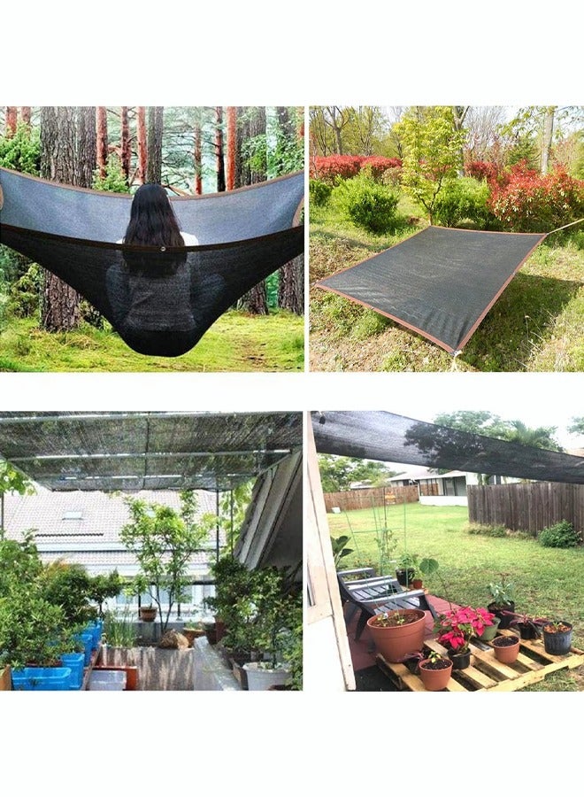 Generic Black Shade Cloth Durable Mesh Tarp with Grommets Resistant Garden Sun Shade Netting Shading Antifreezing for Pergola Greenhouse Plants Growing Chicken Coop - Image 2