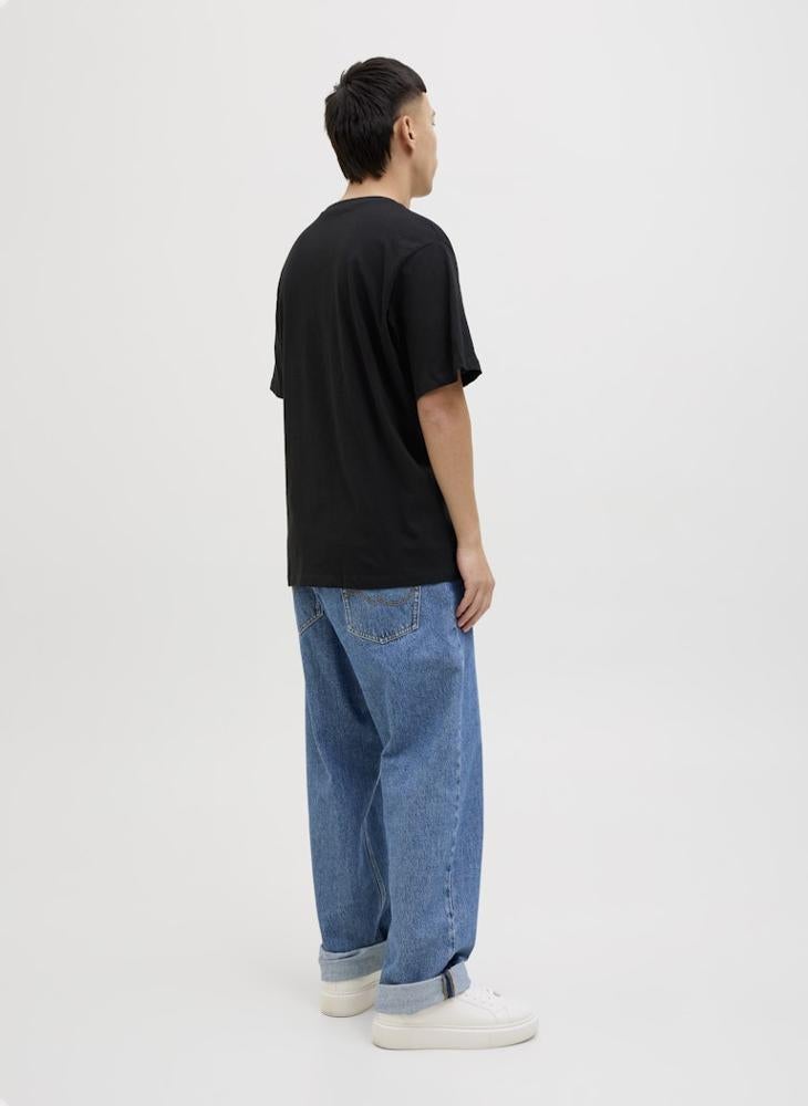 جاك اند جونز مجموعة تيشيرت جي جي هوجو بياقة مستديرة وقصّة فضفاضة - مكونة من 3 قطع - Image 3