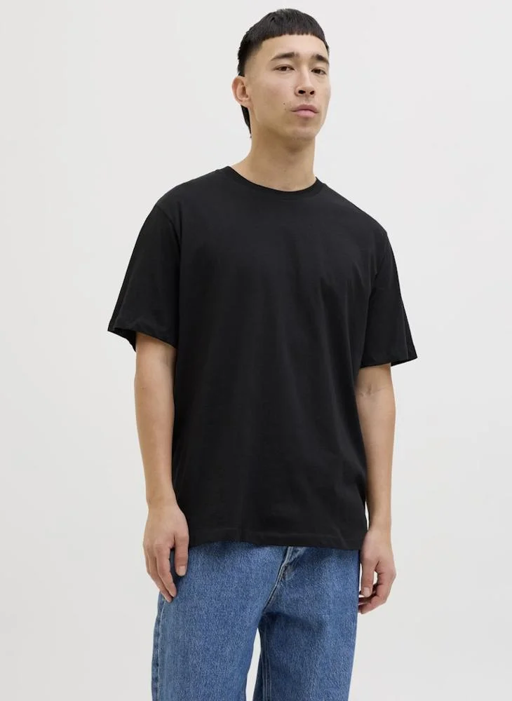 JACK & JONES 3 Pack JJHUGO Loose Crew Neck T-Shirt
