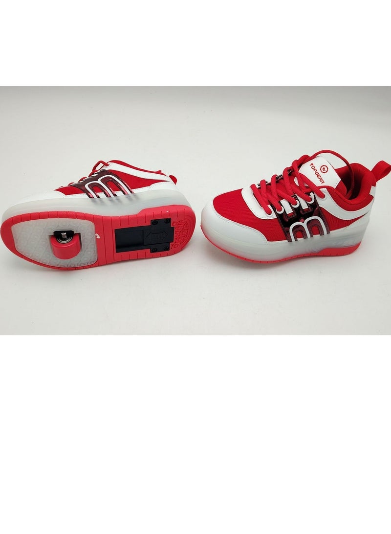 Top Gear Kids Roller Skate TG 9003 – 2-in-1 with LED Light, PVC Wheels, Rubber Sole, Canvas Material – Fun & Stylish Skating for Kids - Image 3