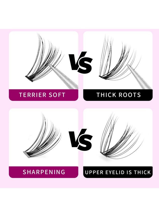 Dedila 8-20MM to Choose Professional Makeup Individual Cluster Eye Lashes 20 Root 0.07C Curl Grafting Mink Fake False Eyelashes Extension Beauty Tools (14mm) - Image 5