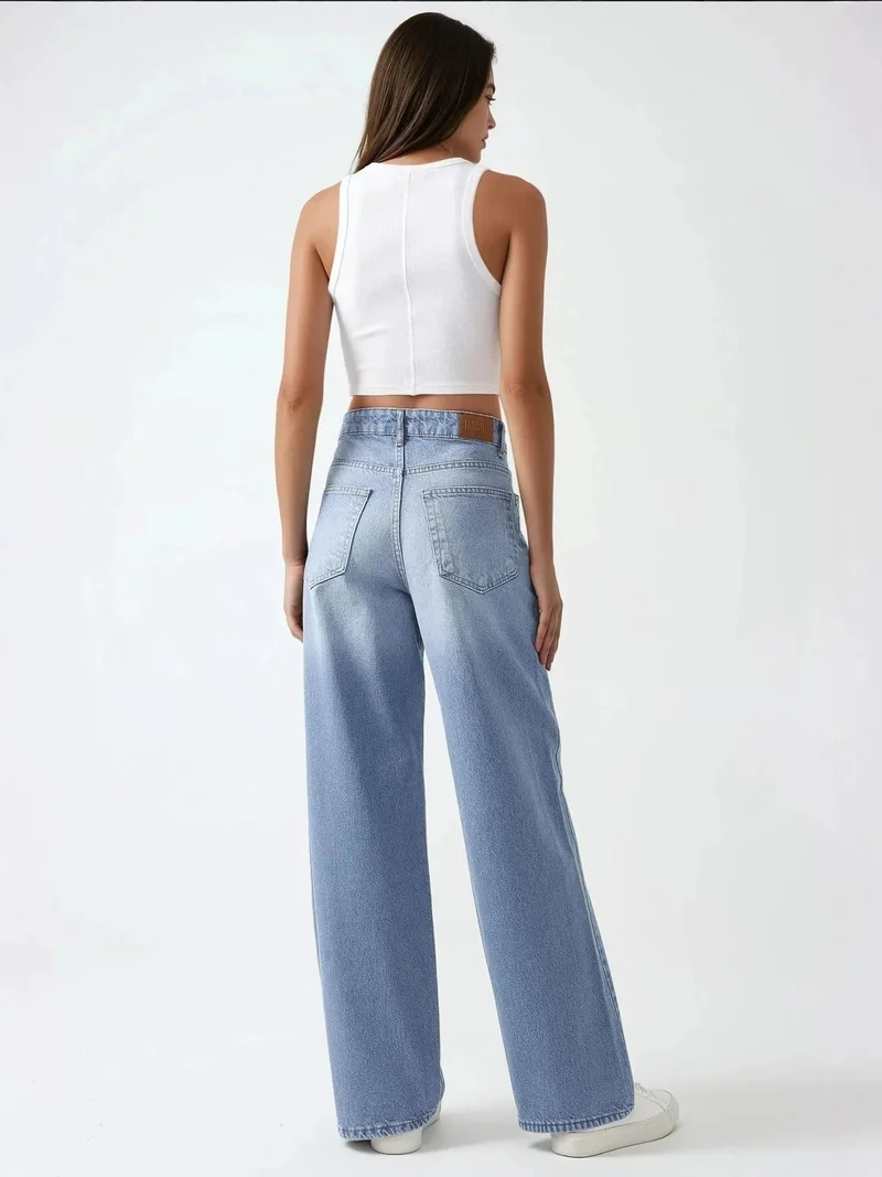 زوبعة جينز فضفاض من الدنيم