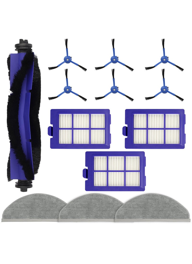 XICEN 13 PCS Replacement Accessories Kit for Eufy RoboVac X8/ X8 Hybrid Robot Vacuum, Replacement Parts: 1 Main Brush,  6 Side Brush, 3  Filter,  3 Mop pads  - Image 1