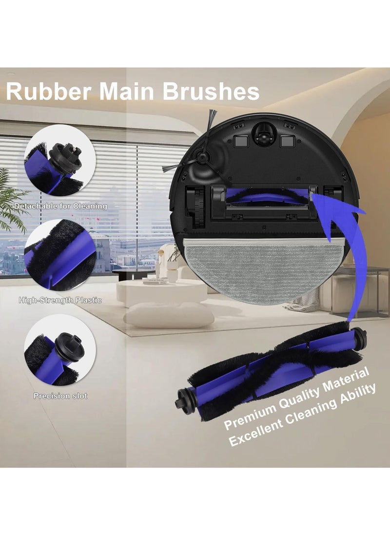 XICEN 13 PCS Replacement Accessories Kit for Eufy RoboVac X8/ X8 Hybrid Robot Vacuum, Replacement Parts: 1 Main Brush,  6 Side Brush, 3  Filter,  3 Mop pads  - Image 3