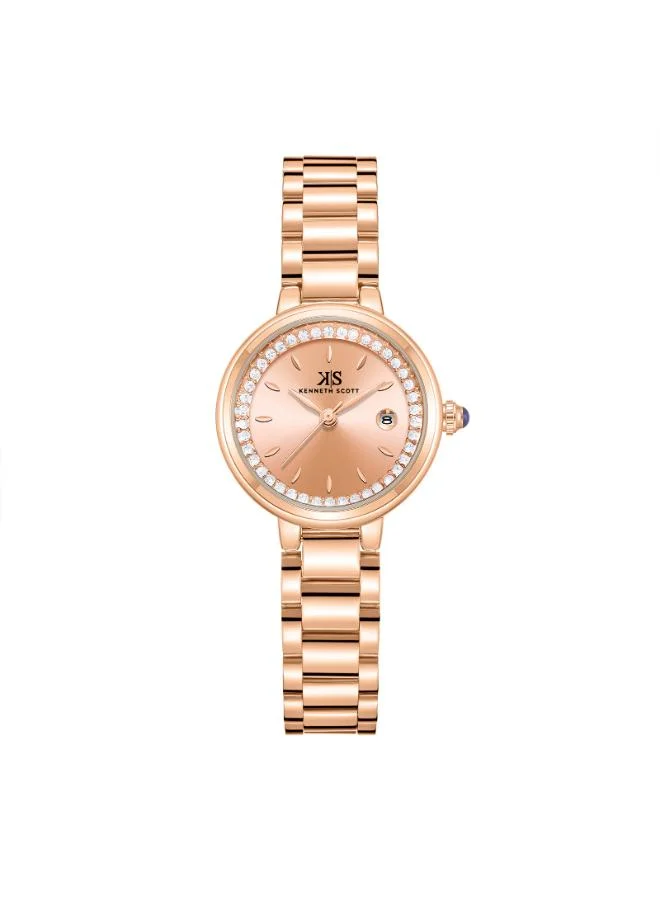 KENNETH SCOTT Women's Stainless Steel Analog Watch K23542-RBKK - 28 mm