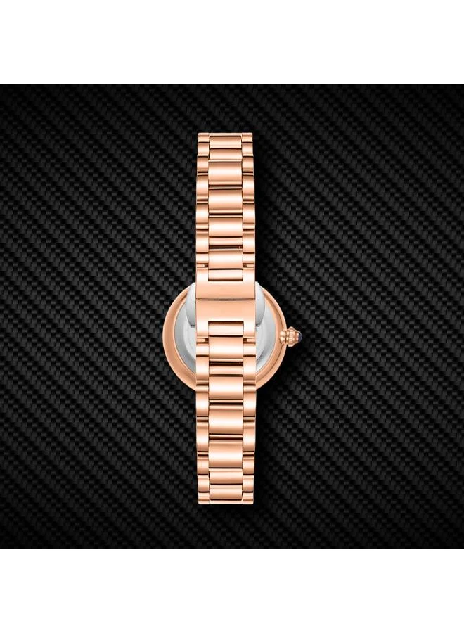 Kenneth Scott Rose Gold Women's Stainless Steel Analog Watch K23542-RBKK - 28 mm for Women | Best Price UAE