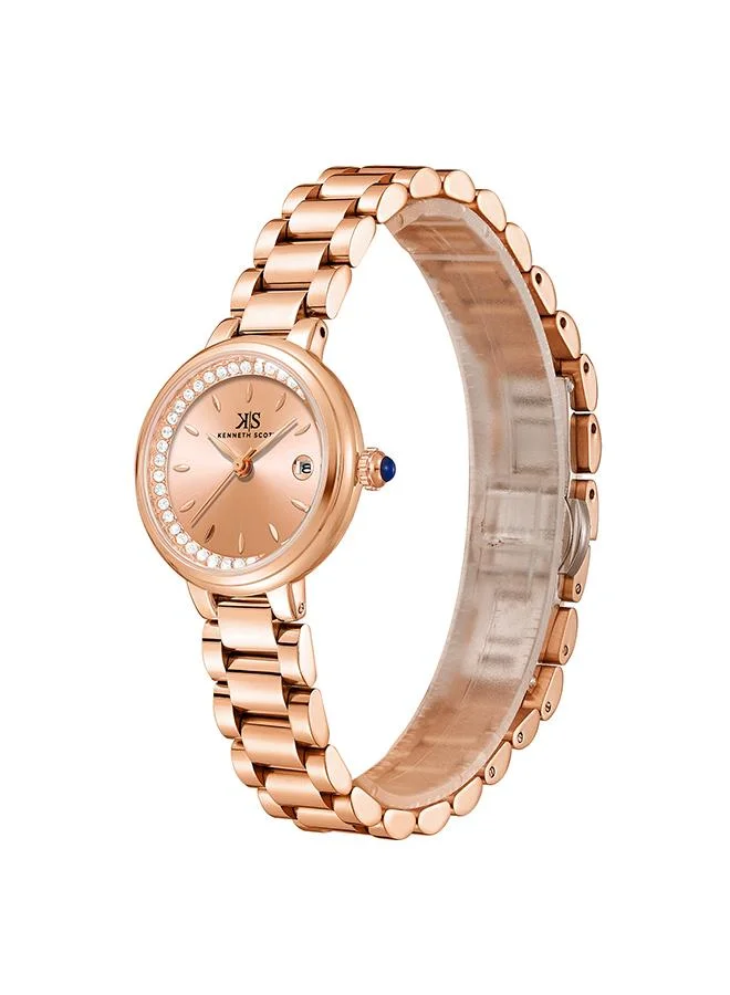 KENNETH SCOTT Women's Stainless Steel Analog Watch K23542-RBKK - 28 mm
