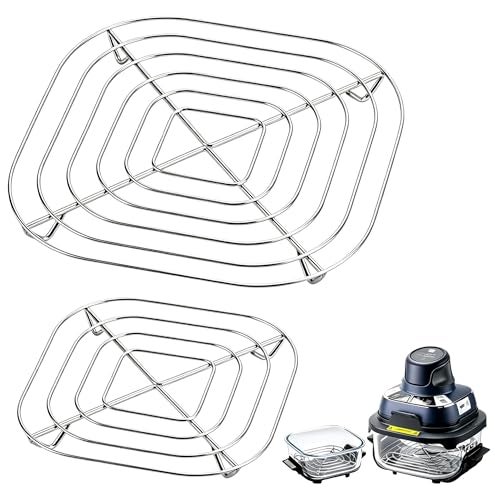 AODPWEN 2PCS Crisper Stainless Steel Rack Compatible with Ninja Glass Air Fryer, Air Fryer Accessories for Ninja Crispi Air Fryer FN101 Ninja Crispi Pro Air Fryer AS101 - Image 1
