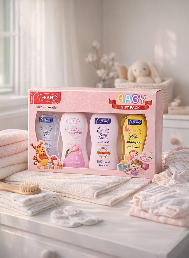 FEAH مجموعة هدايا فياه للعناية بالرضع - أساسيات العناية بالبشرة اليومية اللطيفة 200 مل - Image 2