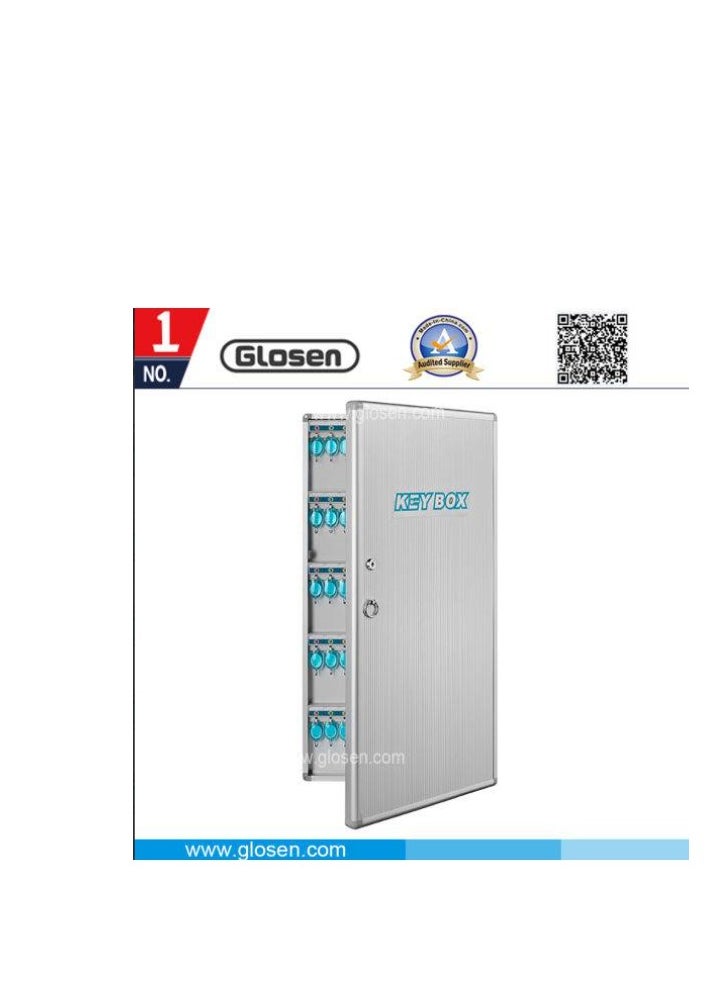 GLOSEN Glosen 120 Key Box / Cabinet Aluminum 120 keys Key Box Organizer Large 120-keys Large Capacity Key Cabinet With Colored Labels, Hotel Wall-mounted Aluminum Alloy Key Security Box, Key Lock Type  - Image 3