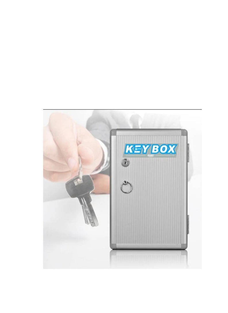 GLOSEN Glosen 120 Key Box / Cabinet Aluminum 120 keys Key Box Organizer Large 120-keys Large Capacity Key Cabinet With Colored Labels, Hotel Wall-mounted Aluminum Alloy Key Security Box, Key Lock Type  - Image 4