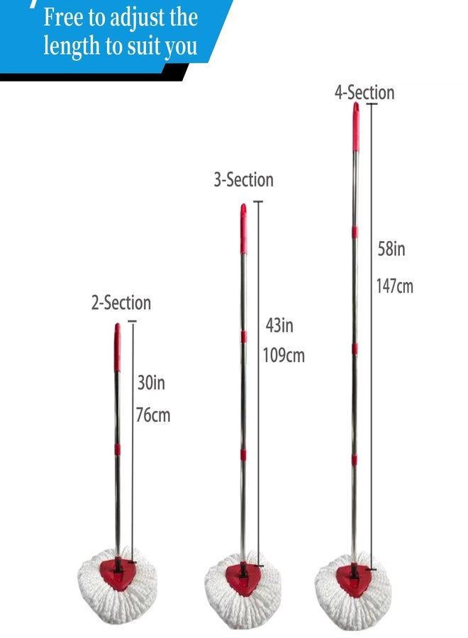 Mop Handle Replacement,4 Section Compatible with O-Cedar Spin Mop - Image 3