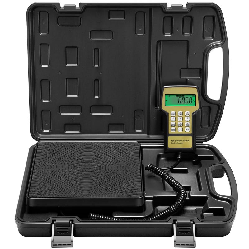 BACOENG 220 LBS High Precision Electronic Digital Refrigerant Scale Refrigerant Charging Weight Freon Scale with Case for HVAC AC