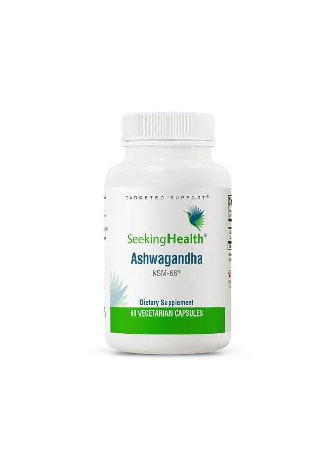 Seeking Health Ashwagandha Extract, Potent 467 mg Natural Ashwagandha with 5% Withanolide, Supports Balanced Mood, Focus, and Sleep, Vegan and Vegetarian (60 Capsules)*  - Image 1