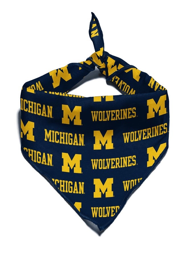 ShopInstaPets Michigan Wolverines Officially Licensed Bandana for Dogs & Cats (Small) - Image 2