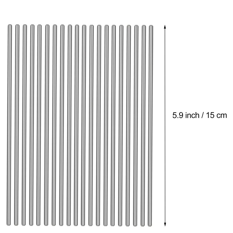 Aeelike Stainless Steel Rod Pins for Blocking Board, Knitting & Crochet Supplies Blocking Pins Kit, 20pcs Metal Pegs Length 5.90" with Yellow Box for Blocking Mats Granny Squares Small Projects - Image 2