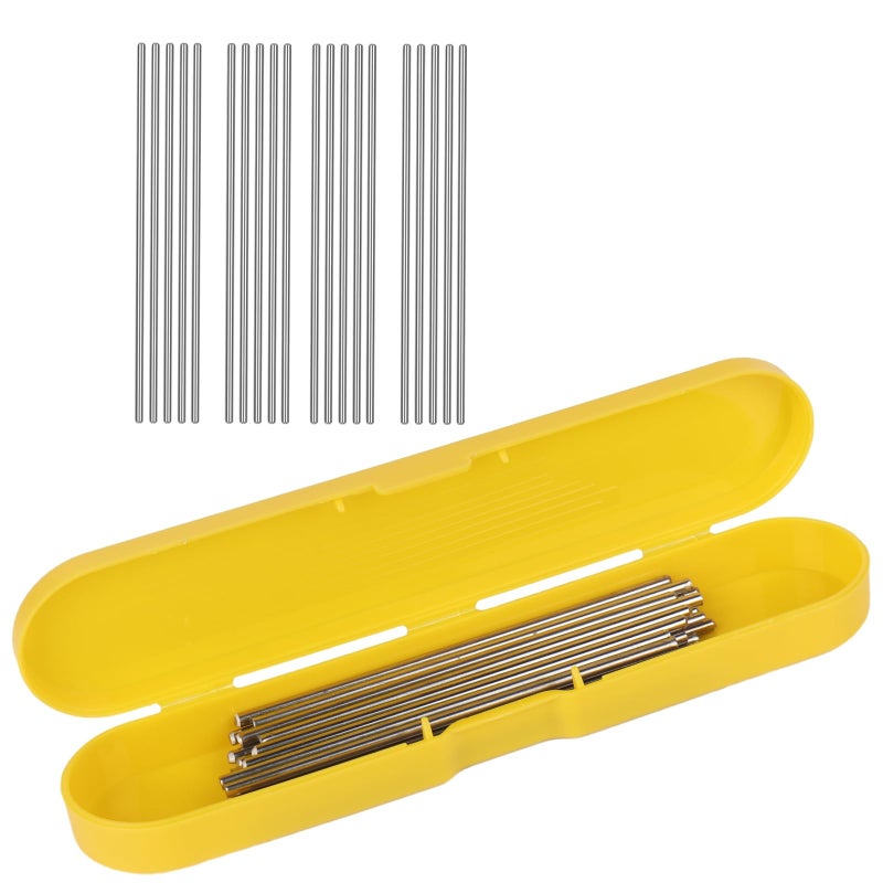 Aeelike Stainless Steel Rod Pins for Blocking Board, Knitting & Crochet Supplies Blocking Pins Kit, 20pcs Metal Pegs Length 5.90" with Yellow Box for Blocking Mats Granny Squares Small Projects - Image 1