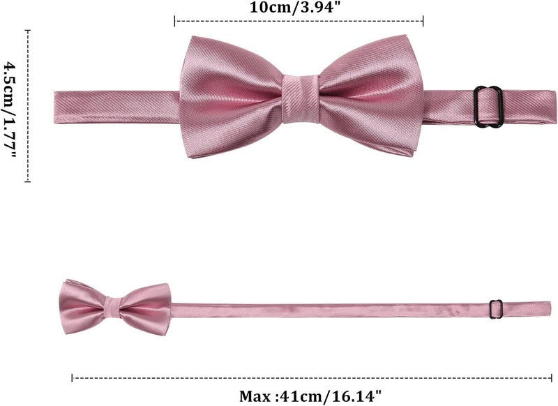 Kajeer Kids Bow Tie, Boy Bow Ties Pre-tied Silk 100% Classic Solid Adjustable Girls Neck Bowtie for Wedding Party - Image 4