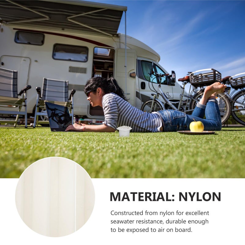 White Nylon Square Ventilation Grill 84x84x75mm for Marine RV Fresh Air Intake Exhaust Vent Cover - Image 4