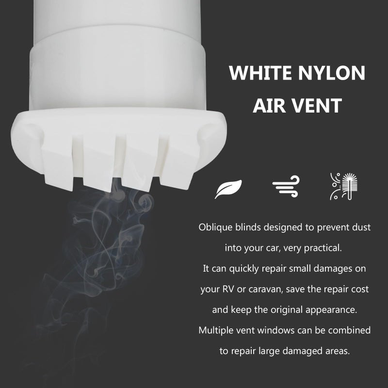 White Nylon Square Ventilation Grill 84x84x75mm for Marine RV Fresh Air Intake Exhaust Vent Cover - Image 5