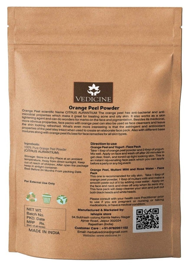 VEDICINE Natural Organic Orange Peel Powder 100g For Face Pack - Image 2