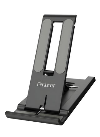 Earldom EH161 Desktop Phone Holder, Foldable - Sturdy Design - Multi-angle – Black - pzsku/Z76F1005F71095C8DB644Z/45/1741005356/3661619f-e40f-4c46-ab01-789fce5633d6