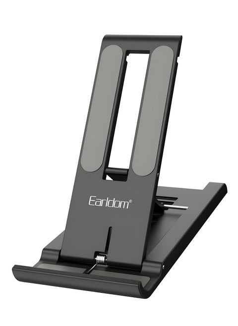 Earldom EH161 Desktop Phone Holder, Foldable - Sturdy Design - Multi-angle – Black
