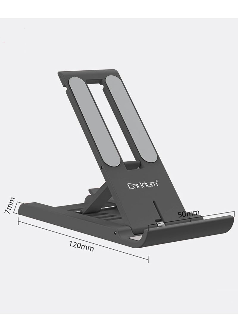 Earldom EH161 Desktop Phone Holder, Foldable - Sturdy Design - Multi-angle – Black