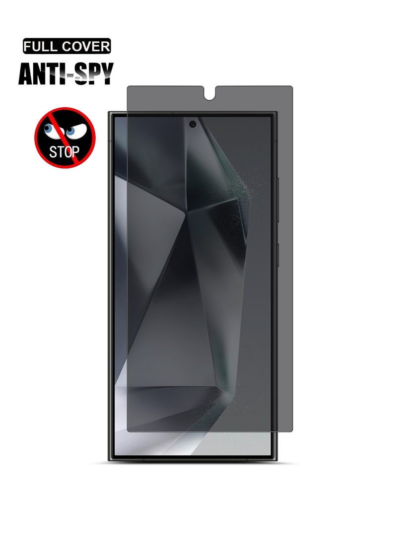 Techie HD Privacy Tempered Glass Screen Protector for Samsung Galaxy S24 Ultra 2024 - Anti Bubbles 9H Hardness 0.33 mm Easy Installation  - Image 2