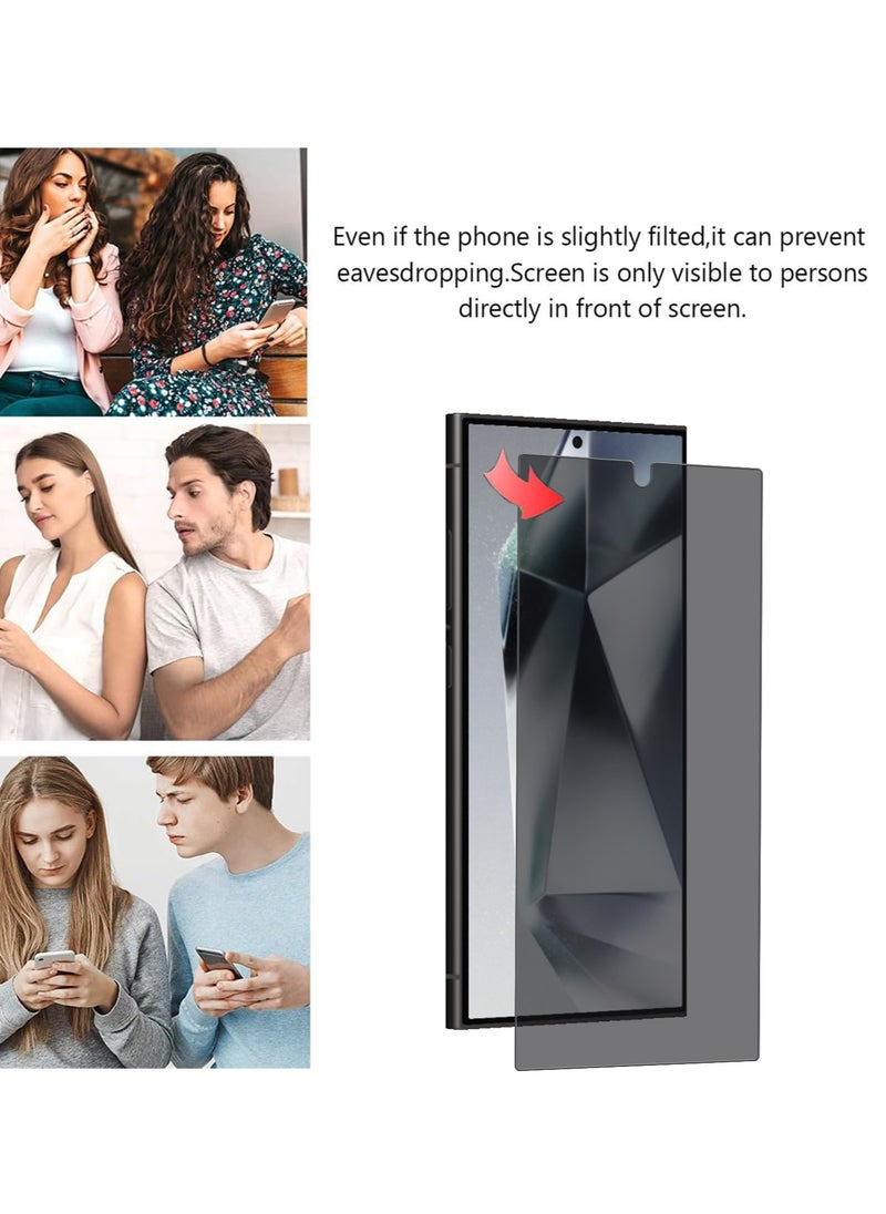 Techie HD Privacy Tempered Glass Screen Protector for Samsung Galaxy S24 Ultra 2024 - Anti Bubbles 9H Hardness 0.33 mm Easy Installation  - Image 5
