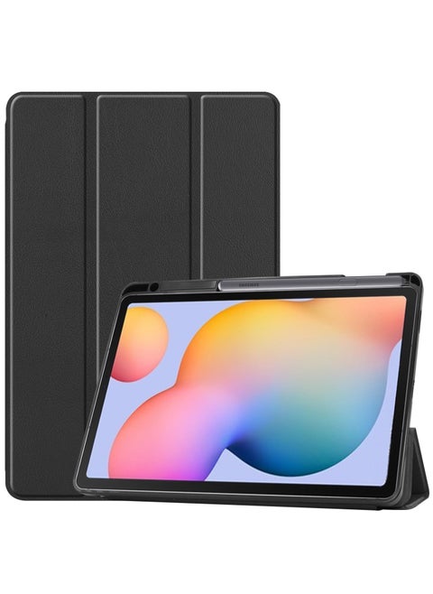 Samsung Galaxy Tab S6 Lite 10.4 inch-2024 protective shell, shockproof and impact resistant with pen slot, TPU material with magnetic absorption function, automatic wake-up, lightweight and yellowing resistant, Samsung Galaxy Tab S6 Lite 10.4 inch-2024 protective shell (black)