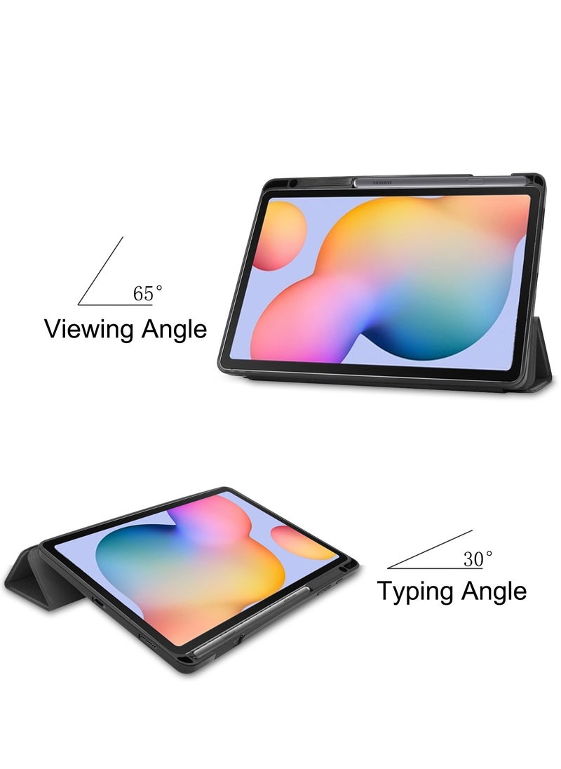 Generic - Samsung Galaxy Tab S6 Lite 10.4 inch-2024 protective shell, shockproof and impact resistant with pen slot, TPU material with magnetic absorption function, automatic wake-up, lightweight and yellowing resistant, Samsung Galaxy Tab S6 Lite 10.4 inch-2024 protective shell (black) - Image 1