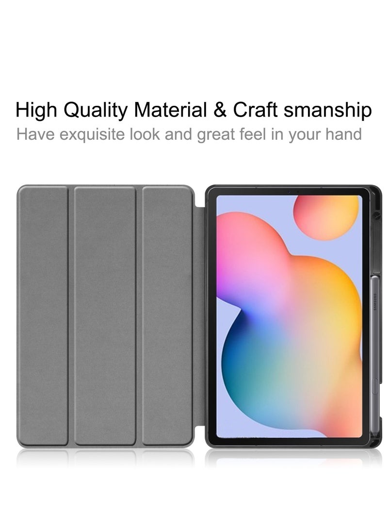 Generic - Samsung Galaxy Tab S6 Lite 10.4 inch-2024 protective shell, shockproof and impact resistant with pen slot, TPU material with magnetic absorption function, automatic wake-up, lightweight and yellowing resistant, Samsung Galaxy Tab S6 Lite 10.4 inch-2024 protective shell (black) - Image 1