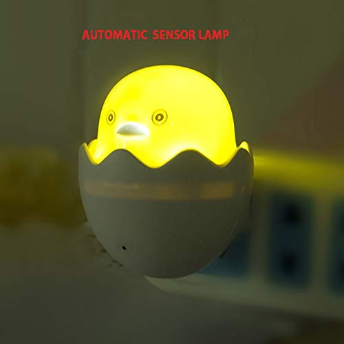 Chocozone Automatic Sensor Led EU Plug Yellow Duck Wall Socket Lamp for Bedroom Home Decoration Night Light (Automatic On/Off) - Plastic - Image 2