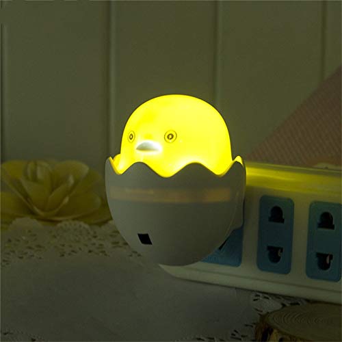 Chocozone Automatic Sensor Led EU Plug Yellow Duck Wall Socket Lamp for Bedroom Home Decoration Night Light (Automatic On/Off) - Plastic - Image 1
