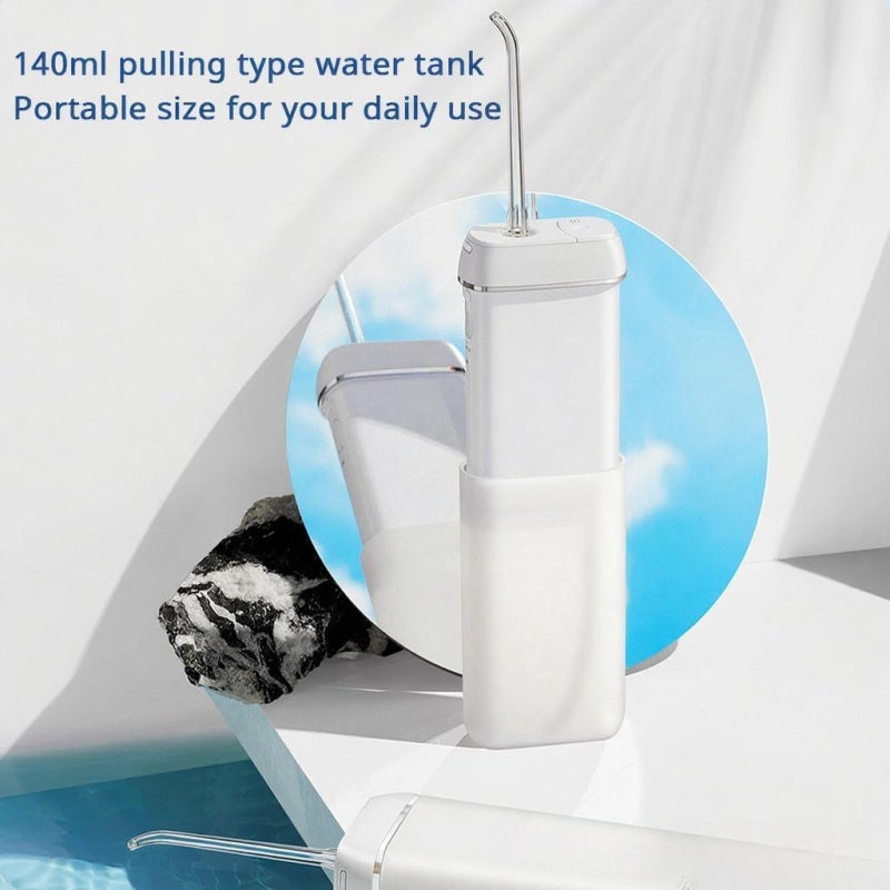 ENPULY Portable Water Flosser: FDA Food-Grade Health Material, 140ml Pulling Tank, IPX8 Waterproof - 3 Adjustable Cleaning Modes, 40-140 PSI Pulsed Water Oral Irrigator for Daily Dental Care - Image 5