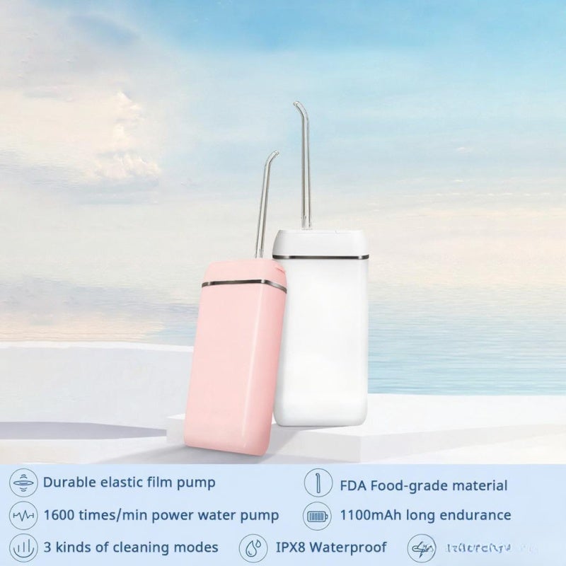 ENPULY Portable Water Flosser: FDA Food-Grade Health Material, 140ml Pulling Tank, IPX8 Waterproof - 3 Adjustable Cleaning Modes, 40-140 PSI Pulsed Water Oral Irrigator for Daily Dental Care - Image 4