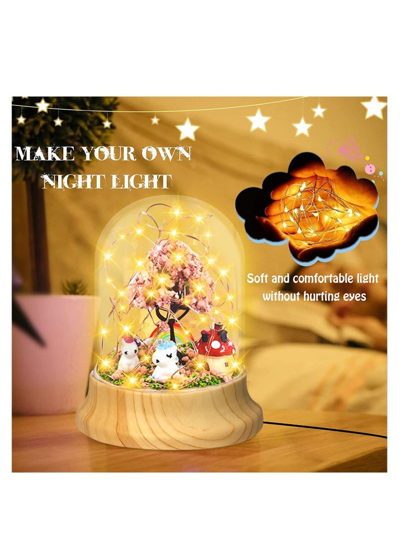 SYOSI - Night Light for Kids Boys Girls Craft Kit  DIY Fairy Unicorn Toys Magic Night Light Bedroom Decor BPA Free and Non-Toxic MaterialDecorate with Parents Birthday Gifts Age 3+ - Image 1