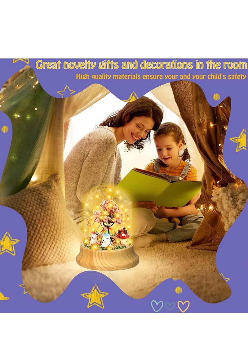 SYOSI - Night Light for Kids Boys Girls Craft Kit  DIY Fairy Unicorn Toys Magic Night Light Bedroom Decor BPA Free and Non-Toxic MaterialDecorate with Parents Birthday Gifts Age 3+ - Image 1