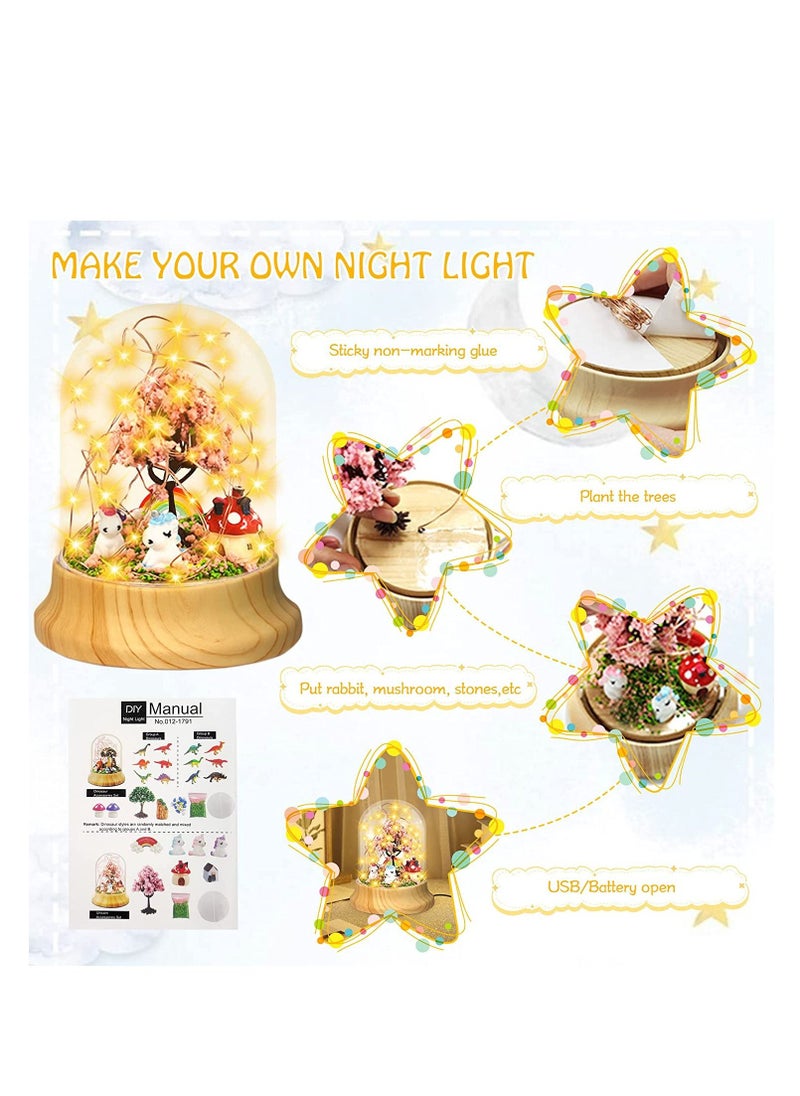 SYOSI - Night Light for Kids Boys Girls Craft Kit  DIY Fairy Unicorn Toys Magic Night Light Bedroom Decor BPA Free and Non-Toxic MaterialDecorate with Parents Birthday Gifts Age 3+ - Image 1