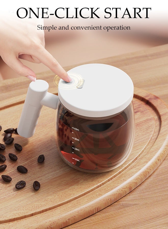 Electric Mixing Cup Self Stirring Mug with Lid Heat And Cold Resistant Glass Cup Self Stirring Mug High Speed Electric Mixing Mug Glass Coffee Cup for Milk Protein Powder - Image 3