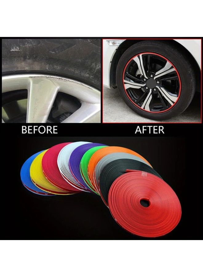 8M Gray Car Wheel Rim Protector Front Rubber Tire Guard Edge Trim Decoration Strip - Image 4