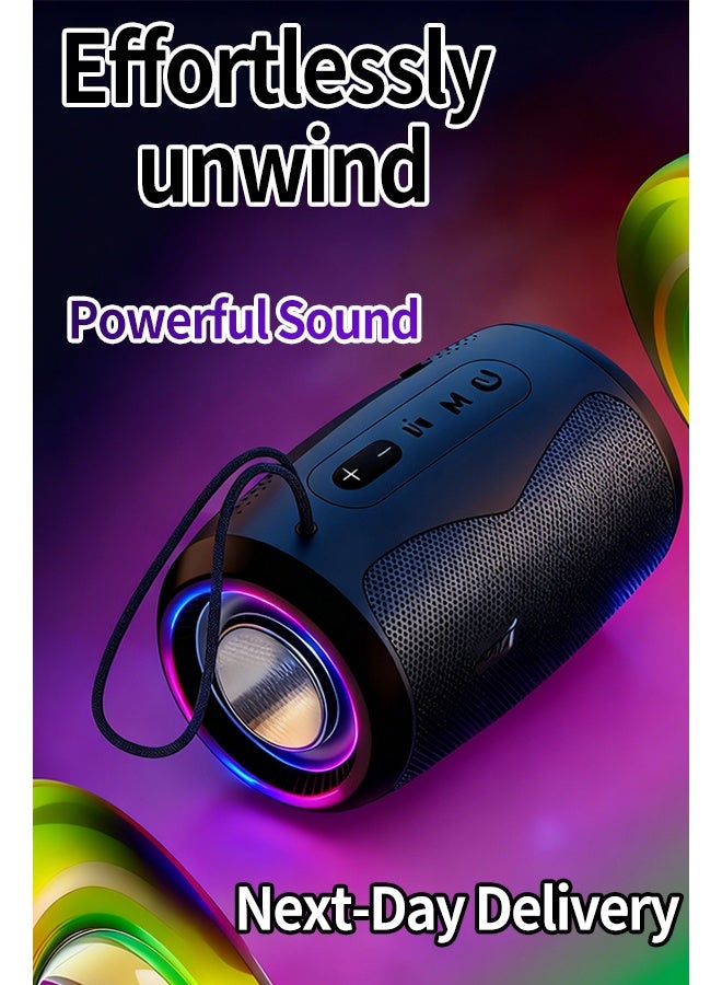 Bluetooth Speaker with Stereo Sound, Pure Titanium Diaphragm Drivers, PartyCast Technology, BassUp, 24H Playtime, IPX7 Waterproof, App, Custom EQ, Home, Outdoor, Beach Black - Image 1