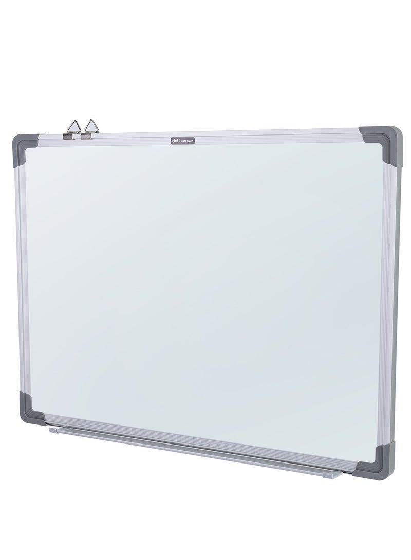 Deli Deli EV600 600x900mm Single-Sided Whiteboard, 24x36 Inch, Aluminum Frame with Color-Coated Board, Honeycomb & Galvanized Board, Includes Hook & Pen Tray, 10-Year Warranty, Silver, 1PCS/Shrink Film, Ideal for Office, Classroom, or Home Use  - Image 1