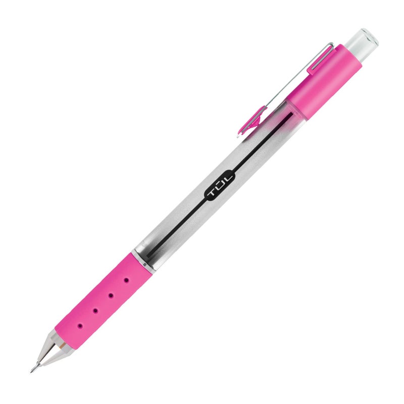 TUL Retractable Gel Pens, Needle Point, 0.5 mm, Gray Barrel, Assorted Bright Ink Colors, Pack Of 8 - Image 4