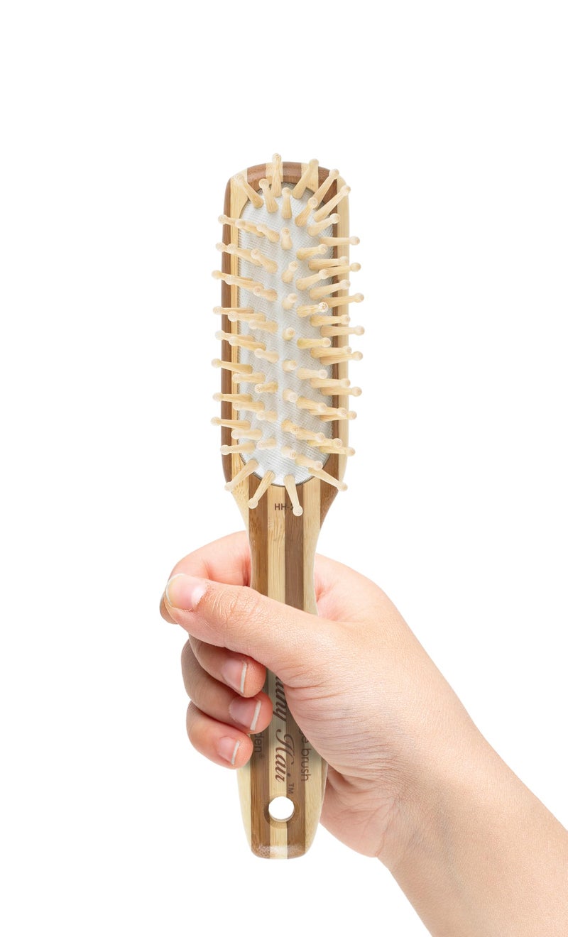 Olivia Garden Healthy Hair Eco-Friendly Bamboo Ionic Massage Hair Brush HH-2 (Paddle Narrow) - Image 1
