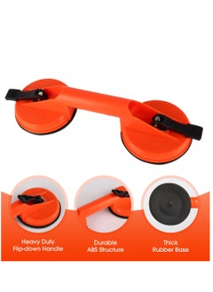 Generic Glass Suction Cups, Heavy Duty ABS Vacuum Plate Handle Glass Holder to Lift Large Glass/Tile Lifter/Moving Window,Mirror/Dent Puller(Pack of 2, Orange)  - Image 3