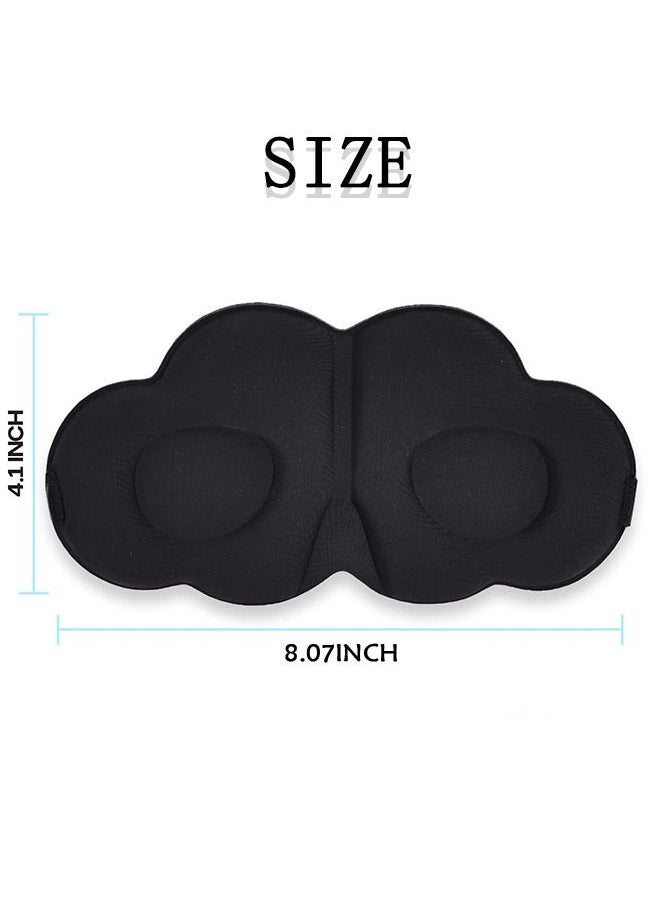 3D Contoured Adjustable Sleep Eye Mask, Cloud-Shaped Soft Silky Blindfold Eye Mask, for Sleeping and Side Sleepers (Black) - pzsku/Z76F19B4DF69578A2E4FDZ/45/_/1690796353/45703892-a582-4280-af76-a928786b599d