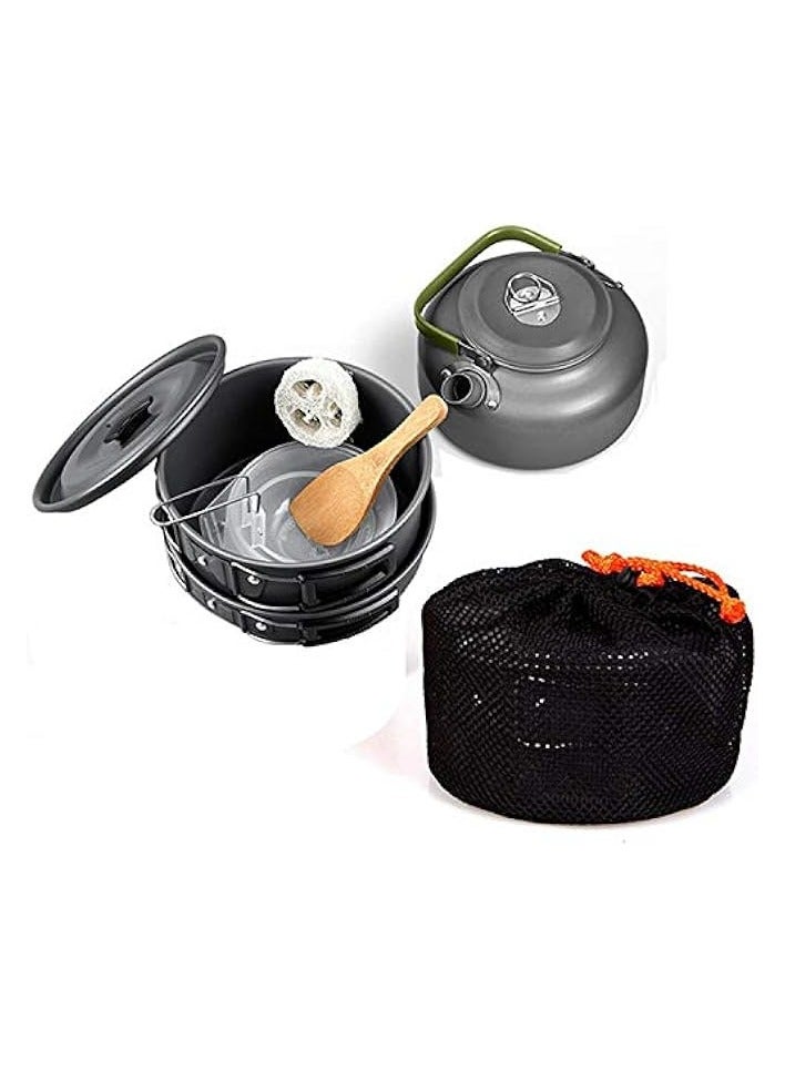 erorex 9Pcs Cookware Set Outdoor Camping Cooking Kit Portable Nonstick Lightweight Pans Cook Set with Bag  - Image 3